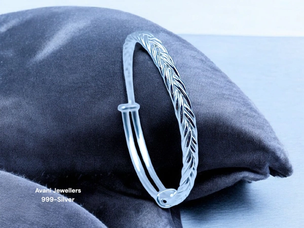 Silver Ladies Plain Kade - 19.12, Adjustable