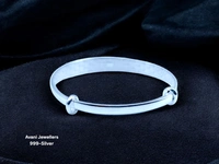 Silver Ladies Plain Kade - 21.44, Adjustable