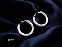 Silver Antique Plain Earrings - 1.12