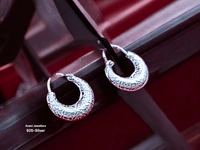 Silver Antique Plain Earrings - 1.44