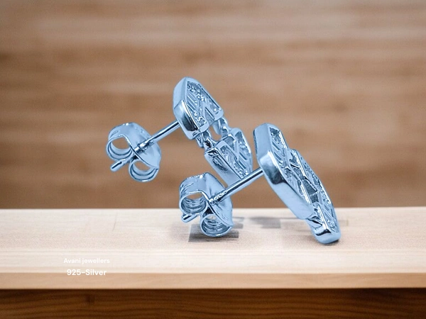 Silver Fancy Studs - 2.75