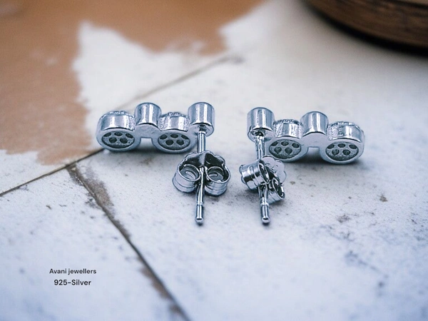 Silver Fancy Studs - 1.79