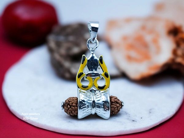 Silver God Pendant - YELLOW, 3.19