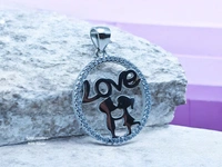 Silver Love Pendant - 3.73