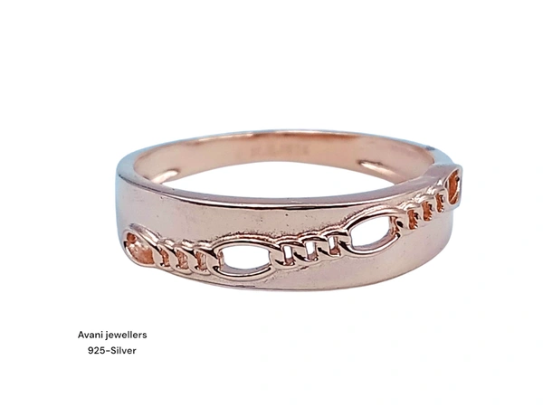 Silver Ladies Plain Ring - 1.39, 14, ROSE