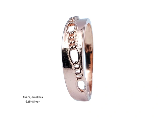 Silver Ladies Plain Ring - 1.39, 14, ROSE