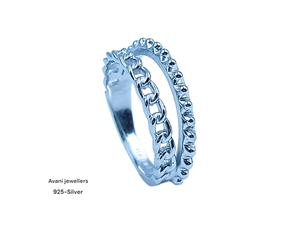 Silver Ladies Plain Ring - 2.91, 11
