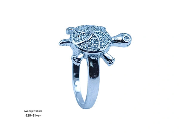 Silver Tortoise Fancy Ring - 2.92, 12