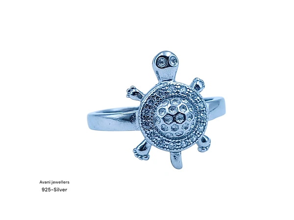 Silver Tortoise Fancy Ring - 3.15, 14