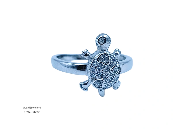 Silver Tortoise Fancy Ring - 3.06, 13