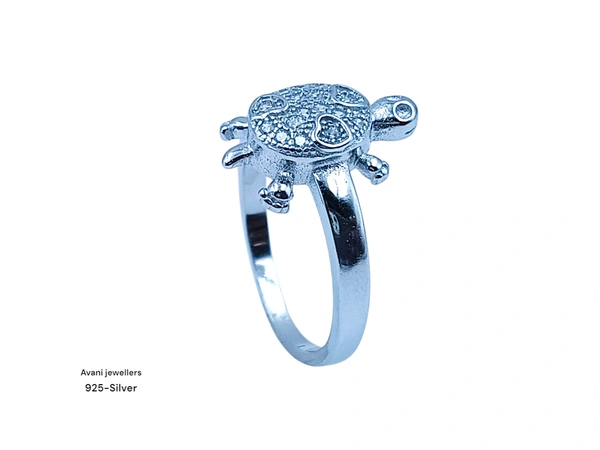 Silver Tortoise Fancy Ring - 3.06, 13