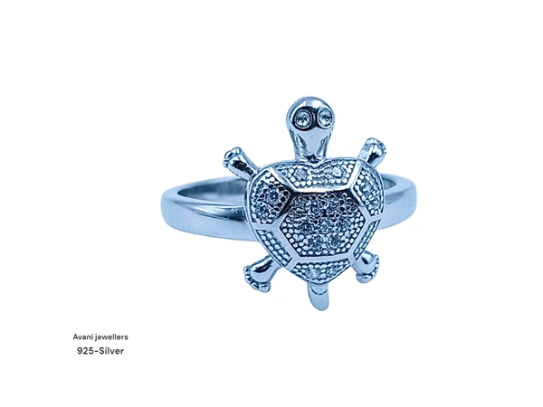 Silver Tortoise Fancy Ring - 3.07, 14