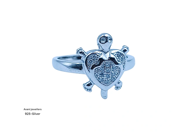 Silver Tortoise Fancy Ring - 3.05, 14