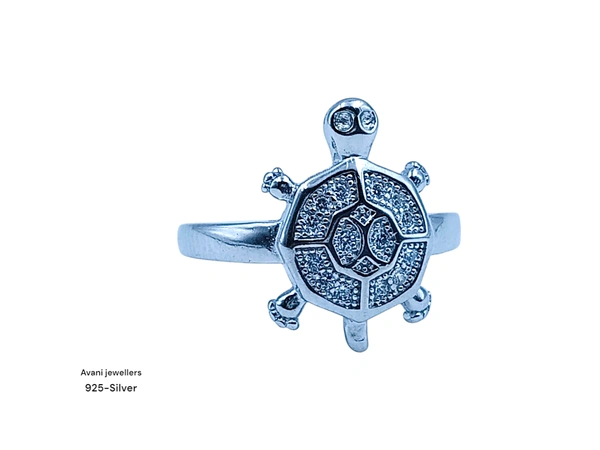 Silver Tortoise Fancy Ring - 3.02, 12