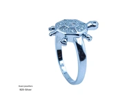 Silver Tortoise Fancy Ring - 3.02, 12
