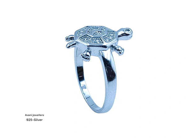 Silver Tortoise Fancy Ring - 3.02, 12