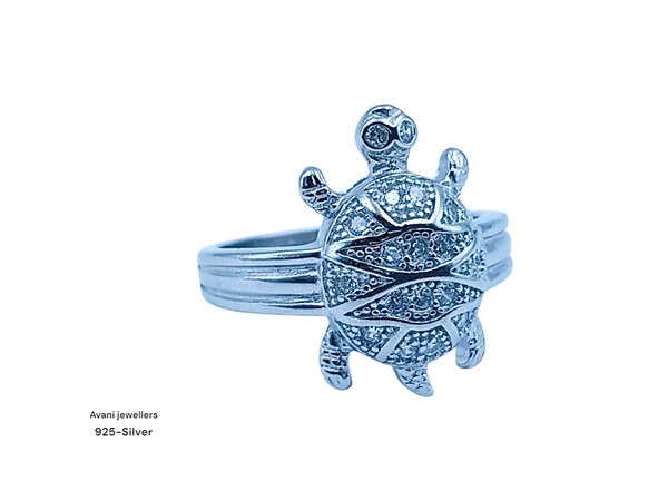 Silver Tortoise Fancy Ring - 5.39, 19