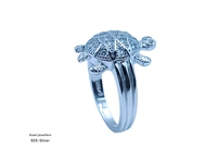 Silver Tortoise Fancy Ring - 5.39, 19