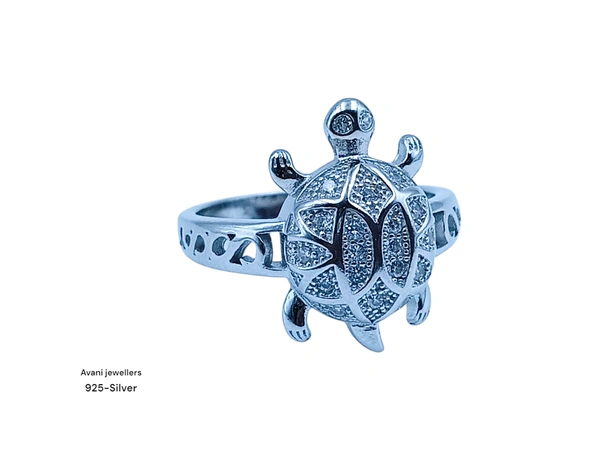 Silver Tortoise Fancy Ring - 5.42, 23