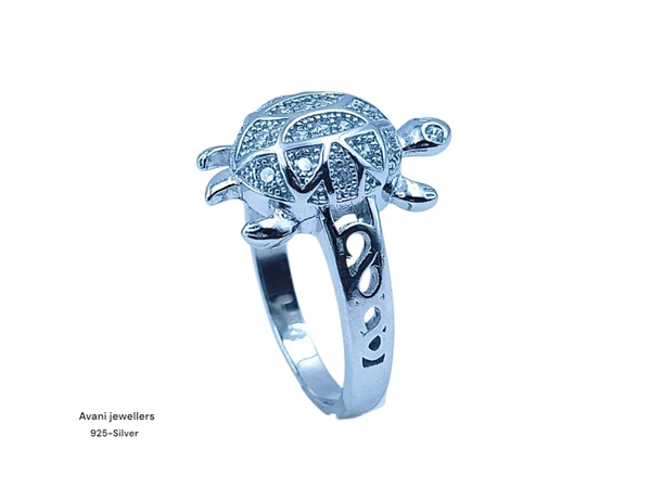 Silver Tortoise Fancy Ring - 5.42, 23