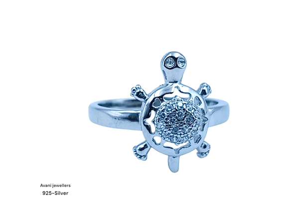 Silver Tortoise Fancy Ring - 3.07, 13