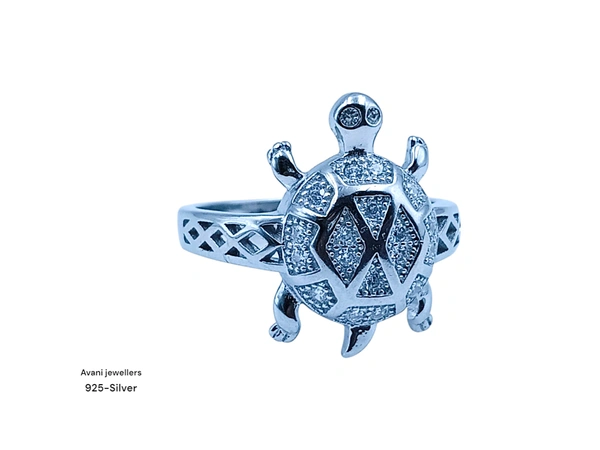 Silver Tortoise Fancy Ring - 5.12, 22
