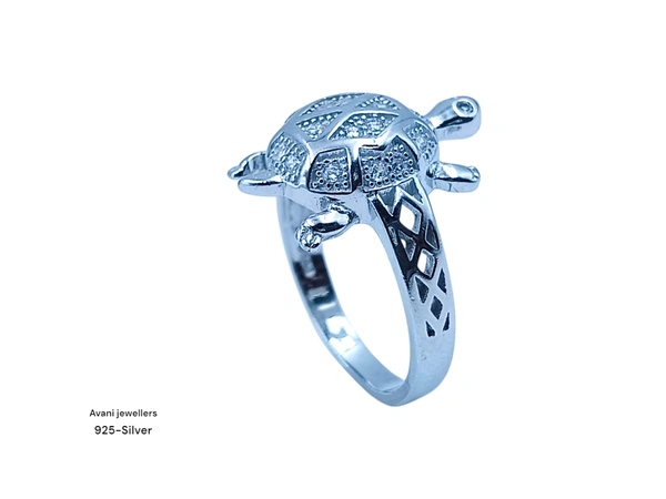 Silver Tortoise Fancy Ring - 5.12, 22