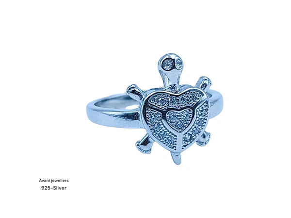 Silver Tortoise Fancy Ring - 2.94, 14