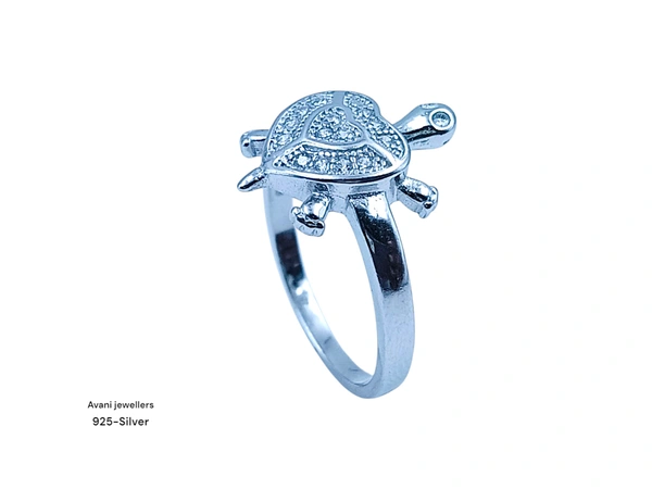 Silver Tortoise Fancy Ring - 2.94, 14