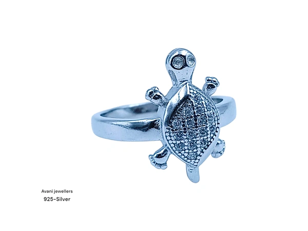 Silver Tortoise Fancy Ring - 2.76, 9