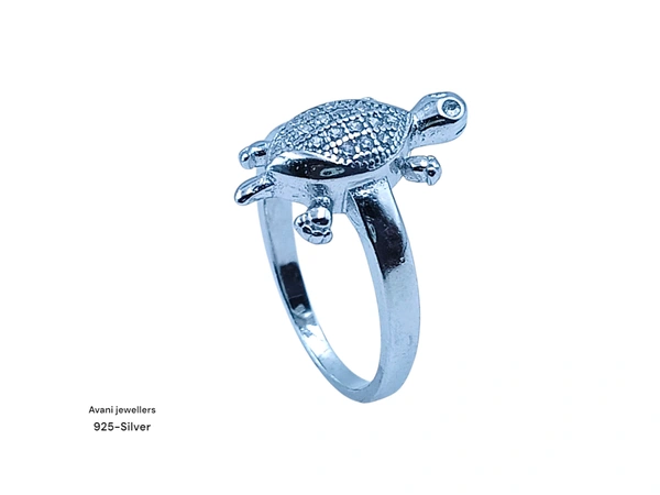 Silver Tortoise Fancy Ring - 2.76, 9