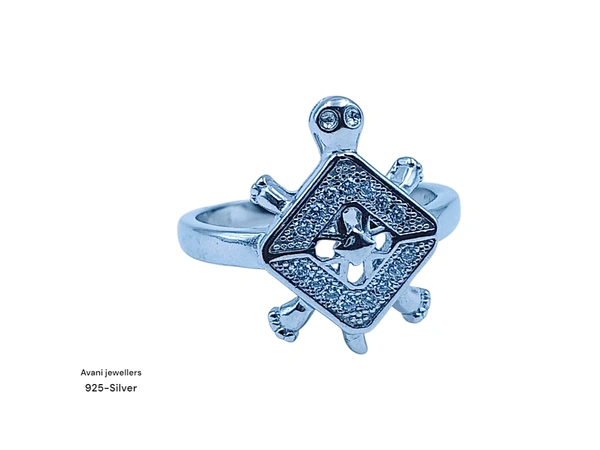 Silver Tortoise Fancy Ring - 3.24, 14