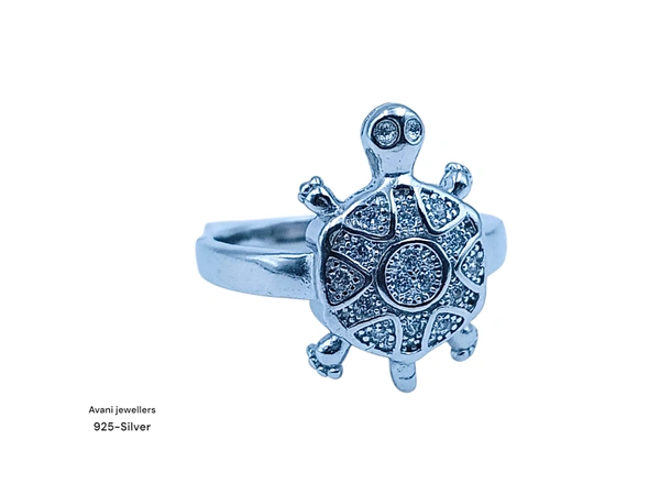 Silver Tortoise Fancy Ring - 3.07, 10