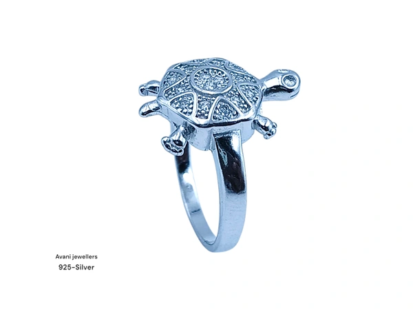 Silver Tortoise Fancy Ring - 3.03, 11