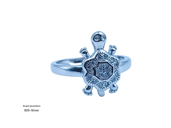 Silver Tortoise Fancy Ring - 3.04, 13