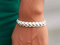 Silver Gents Bracelet - 9 Inch, 17.36