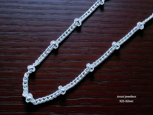 Silver Gents Chain - 16, 3.64