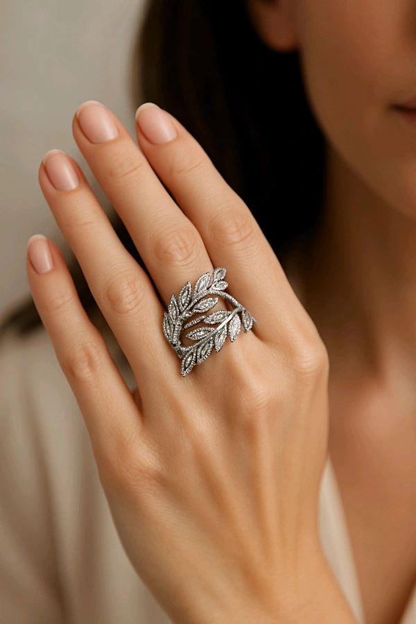 Silver Ladies Fancy Ring - 4.3, 12