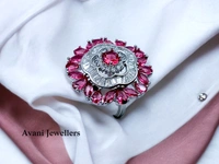 Silver Ladies Cocktail Ring - 6.57, 12