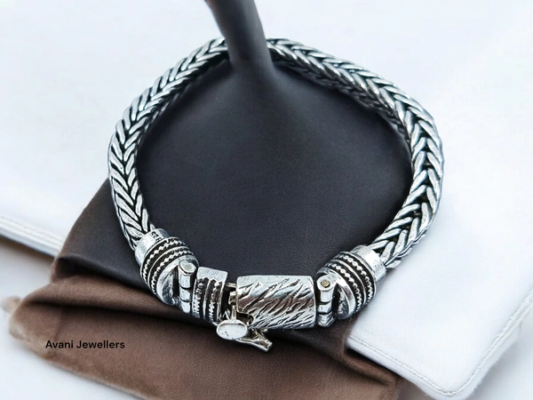 Silver Gents Bracelet - 42.77, 8 Inch