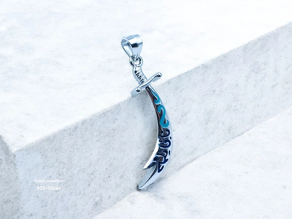 Silver Gents Fancy Pendant - 2.75