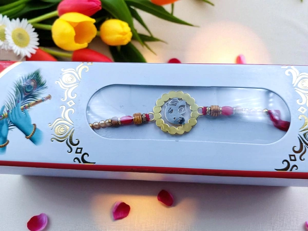 Silver Fancy Rakhi - Free Size, 3-4gm Approx