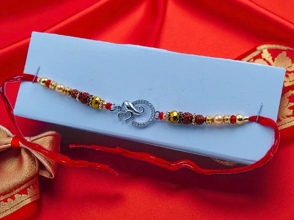 Silver Fancy Rakhi - Free Size, 3-4gm Approx