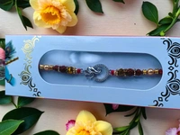 Silver Fancy Rakhi - Free Size, 3-4gm Approx