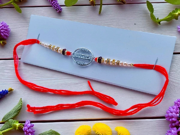 Silver Fancy Rakhi - Free Size, 3-4gm Approx