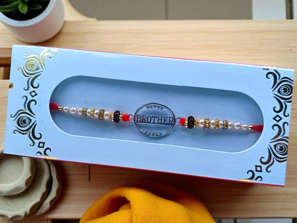 Silver Fancy Rakhi - Free Size, 3-4gm Approx