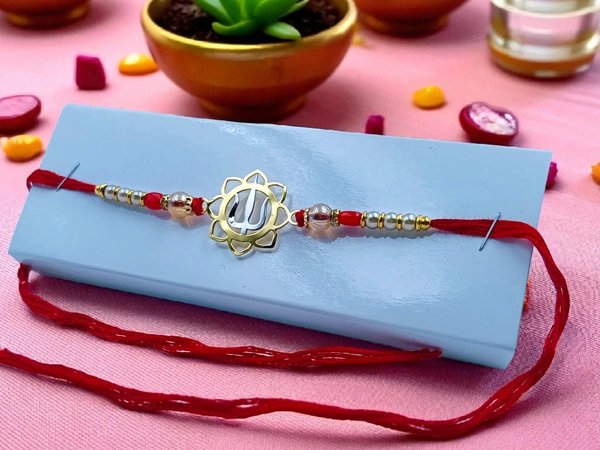 Silver Fancy Rakhi - Free Size, 3-4gm Approx