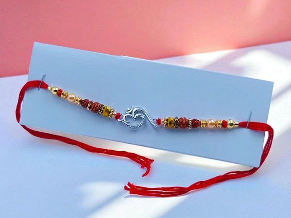 Silver Fancy Rakhi - Free Size, 3-4gm Approx