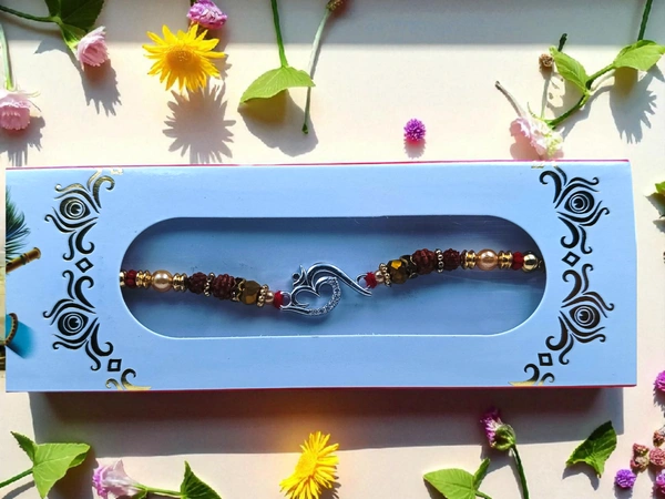 Silver Fancy Rakhi - Free Size, 3-4gm Approx