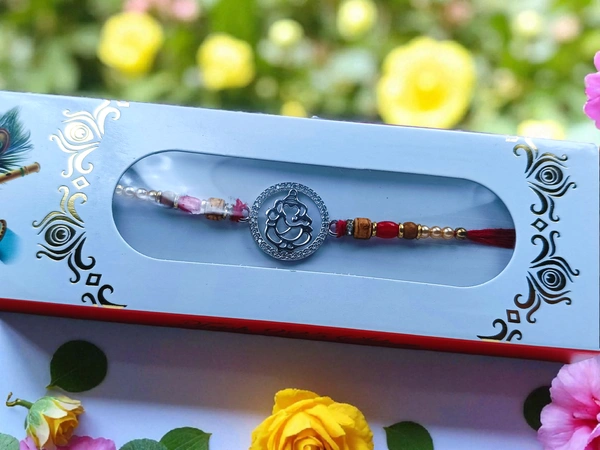 Silver Fancy Rakhi - Free Size, 3-4gm Approx
